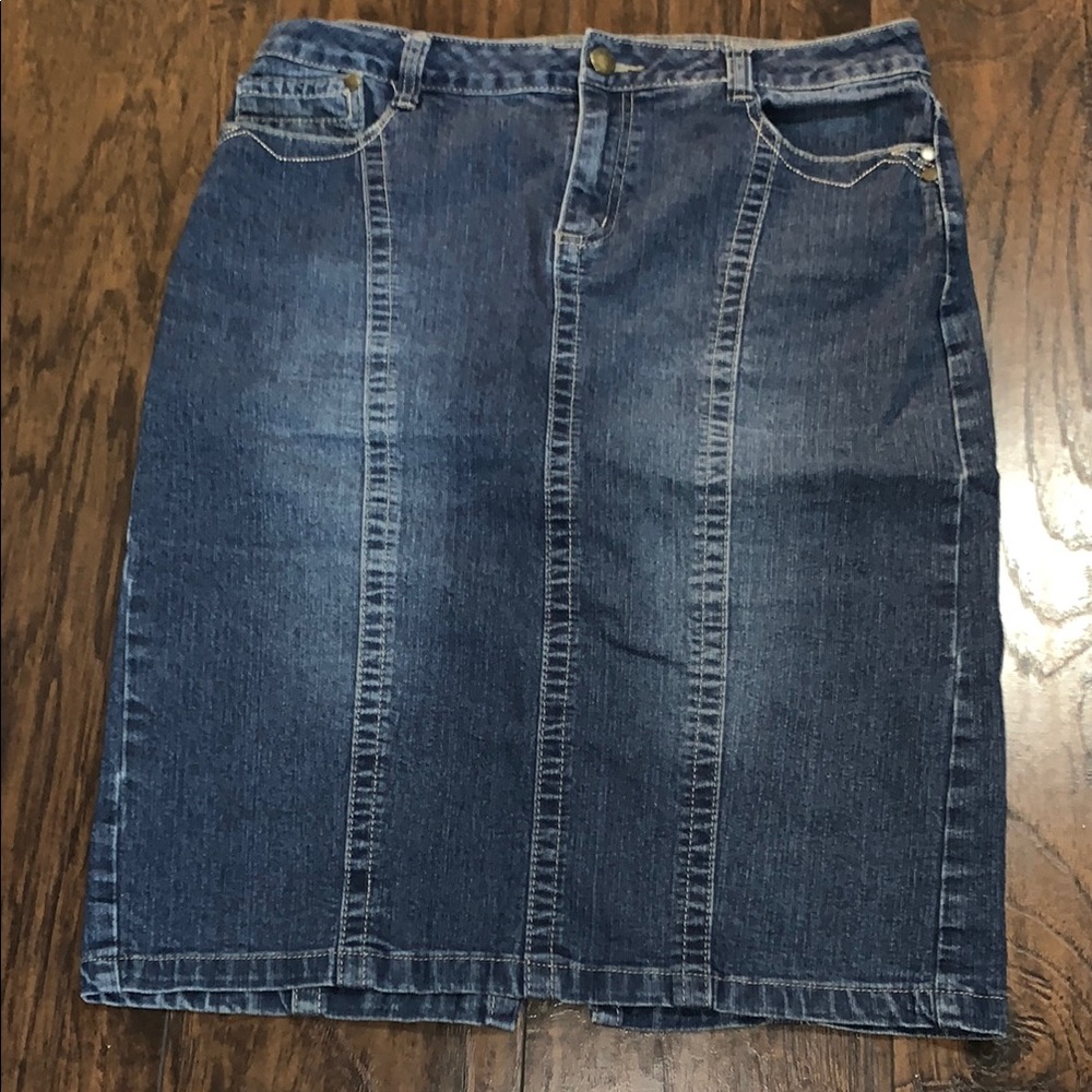 Cato Blue Knee-Length Pencil Skirt Casual